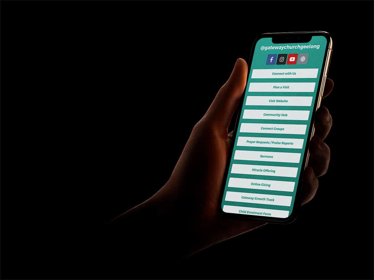 Gateway Church Geelong custom quick links page